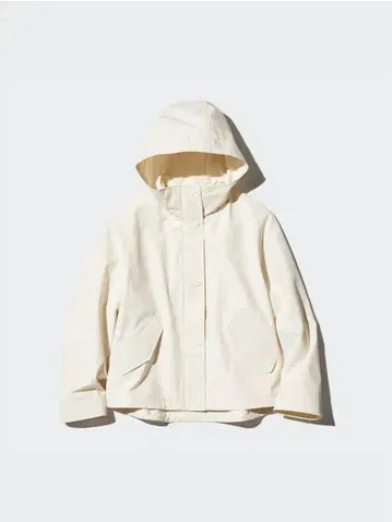 화이트 코튼 블렌드 후드티 마운틴 후드티 후드 부착