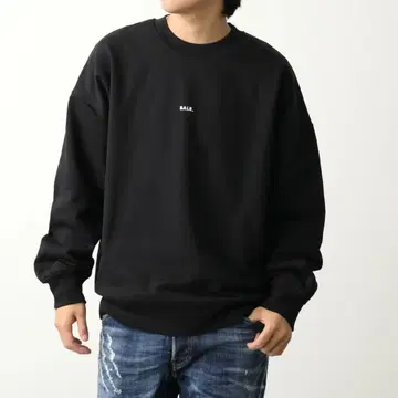 BALR. 블랙 트레이닝복 맨투맨 러버 로고 여성도 OK