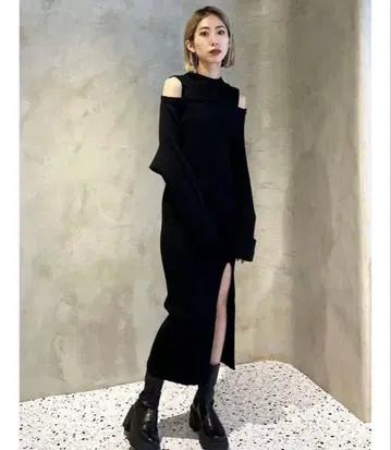 EMODA 멀티 웨이 페어 맥시 원피스 블랙