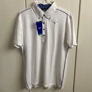 미사용 새상품 MIZUNO 남성용 골프 셔츠 M 화이트