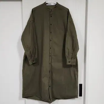 prit 스탠드 카라 와이드 셔츠 원피스 카키 써니클라우드 SO