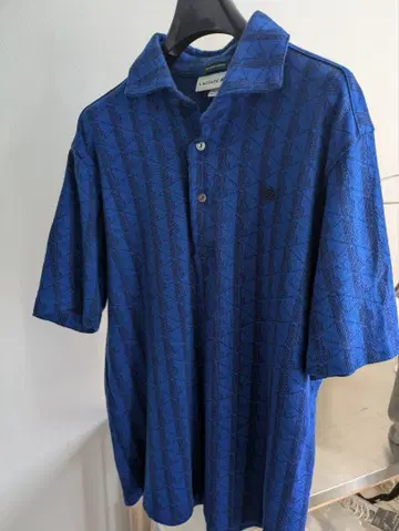 LACOSTE 기하학 패턴 피케 셔츠 US XS