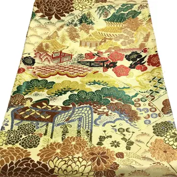 a846 순수 실크 마루 오비 기모노