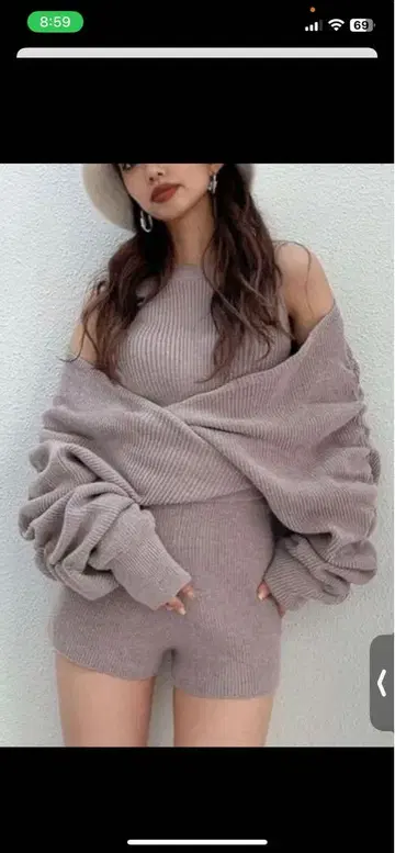 GYDA 리브 오프숄더 올인원