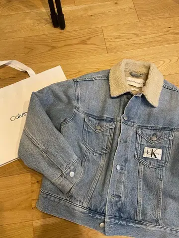 calvin klein 클래식 보아 데님 자켓