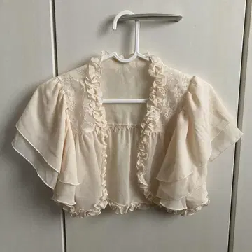 인터플래닛 아이보리 쉬폰 숄 사이즈 M