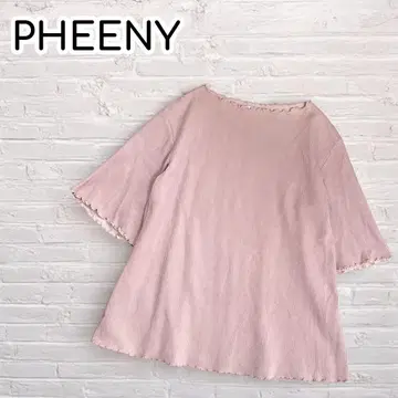 PHEENY 프릴 메로우 티셔츠 리브 5부/7부 소매