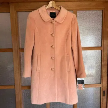 미사용 여성용 코트 택 포함 보관품 살몬 핑크 격식 있는 코트 9AR