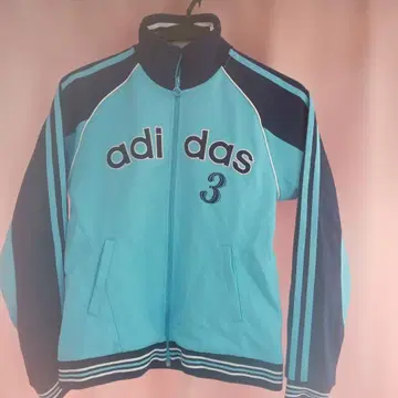 adidas 3 라인 긴팔 집업 트랙 자켓 빅 로고