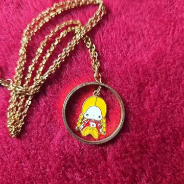 산리오 패티&지미 골드 목걸이 쇼와 레트로 Sanrio