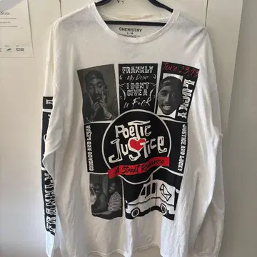 2pac 롱 슬리브 셔츠 poetic justice