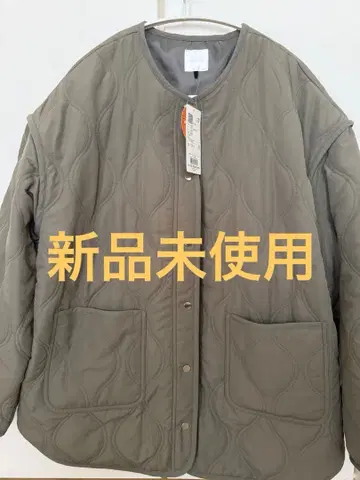 SHOO WARM 카키 퀼팅 자켓 03/L