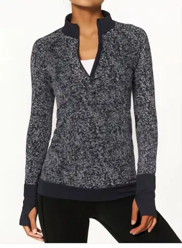 룰루레몬 상의 하프 지퍼