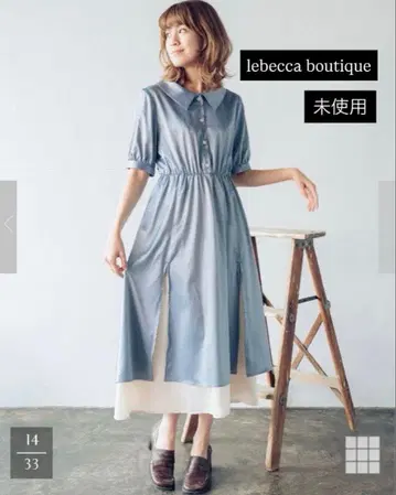 [ 미사용 ] LEBECCA boutique 반팔 무릎 기장 원피스