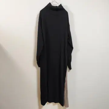 Bou Jeloud 사이드 플리츠 원피스 F 블랙 터틀넥