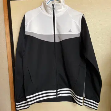 adidas 집업 자켓 L 사이즈 블랙/화이트