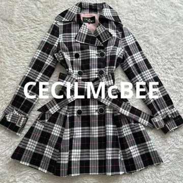 CECILMcBEE 세실 맥비 트렌치코트 체크 무늬