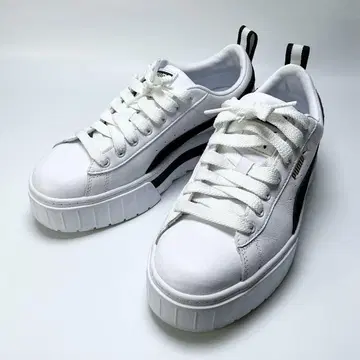 puma 메이즈 가죽 스니커즈 우먼 통굽 화이트