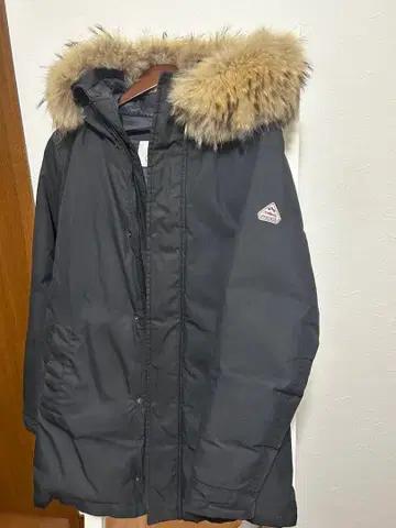 PYRENEX 블랙 다운 자켓 퍼 포함