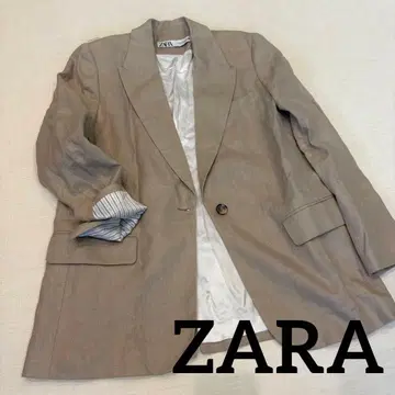 [새상품급] ZARA 남성용 테일러드 자켓 린넨 100% M 베이지