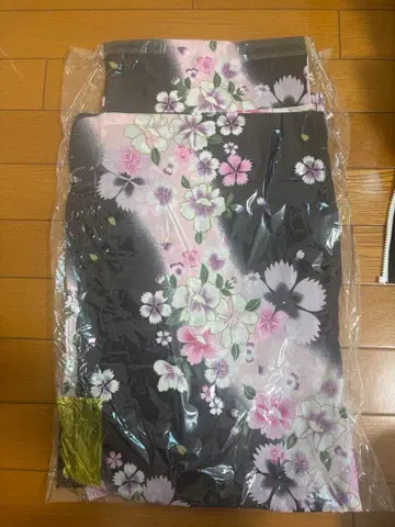 유카타 리본 오비 세트 꽃무늬