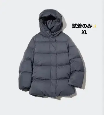시착만 한 상품 유니클로 UNIQLO 파우더 필 다운 숏코트 그레이 XL