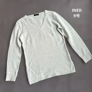 [ 9호 ] 이네드 캐시미어 100% V넥 스웨터 긴팔 INED