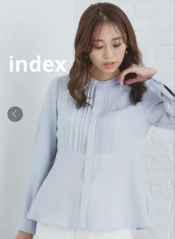 [ 미사용 새상품 ] index 페플럼 블라우스 블루 40