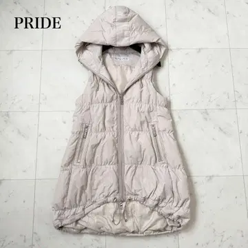 미사용급 PRIDE 프라이드 다운 베스트 베이지 스웨이드 M 사이즈