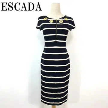 LA6160 ESCADA 에스카다 보더 반팔 원피스 네이비 32