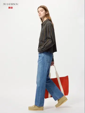JW ANDERSON 65 블루 스트레이트 데님 유니클로
