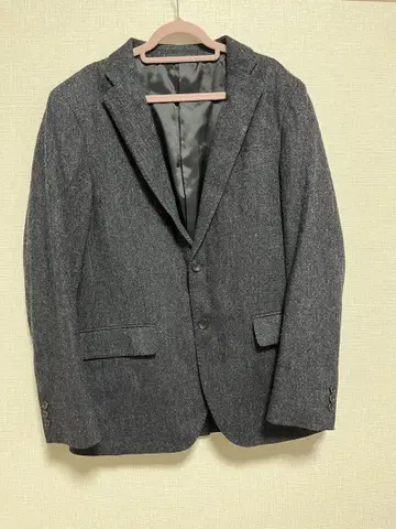 유니클로 UNIQLO 트위드 자켓 그레이 M 사이즈 울 혼방
