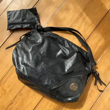 잭 고무 잭고무 블랙 숄더백 파우치 포함 핸드백