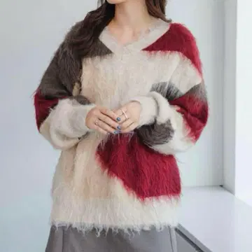 Kastane 카스타네 샤기 패턴 니트