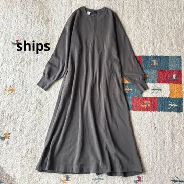 SHIPS 쉽스 USA 코튼 절개 원피스 맨투맨 속기모 맥시 길이