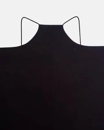 베이스 레인지 에이프런 원피스 블랙