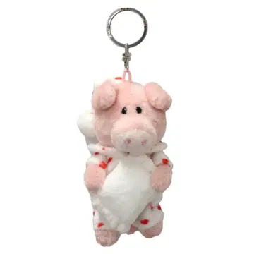 NICI (니키) 키링 핑크 피그 하트 파자마 10cm