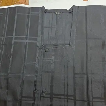 [ 미사용 새상품 ] 블랙 체크 도행 코트