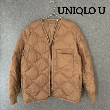 유니클로 U 베이지 퀼팅 다운 자켓 S