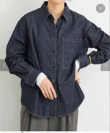 IENA 데님 셔츠 블루 프리 사이즈