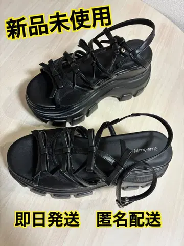 완판 미사용 새상품 M me eme 에무미에메 통굽 리본 스포츠 샌들