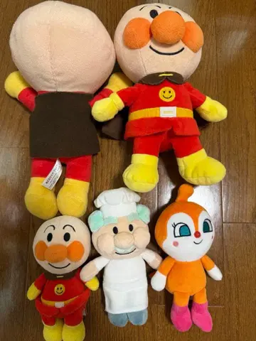 호빵맨 봉제 인형 5체 세트