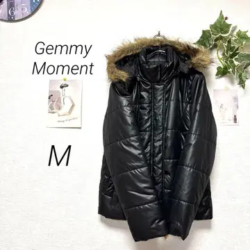 8040-1 Gemmy Moment 후드 부착 충전솜 블루종 아우터 M