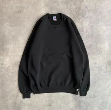 러셀 애슬레틱 맨투맨 무지 블랙 XL 90s 11397