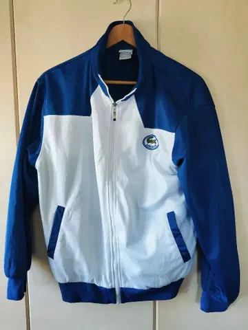 LACOSTE 나일론 자켓 화이트/블루 사이즈 6