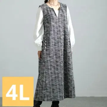 골드재팬 트위드 점프수트 도킹 원피스 4L
