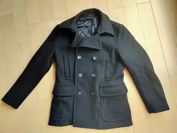 UNITED ARROWS 블랙 피 코트