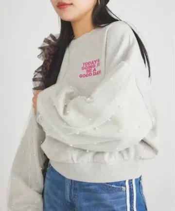 데코레이션 슬리브 맨투맨