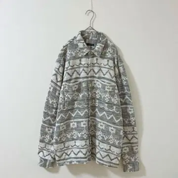 4185 ZARA 자라 남성용 긴팔 셔츠 자켓 두꺼운 원단 올 패턴 XL