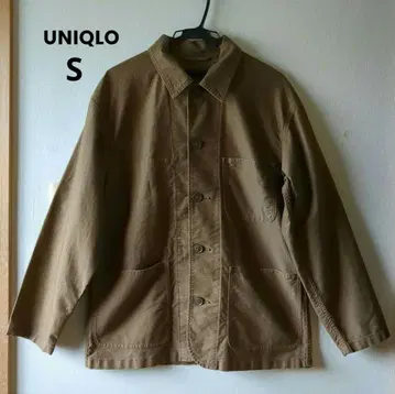 유니클로 브라운 버튼 달린 자켓 면 S 사이즈